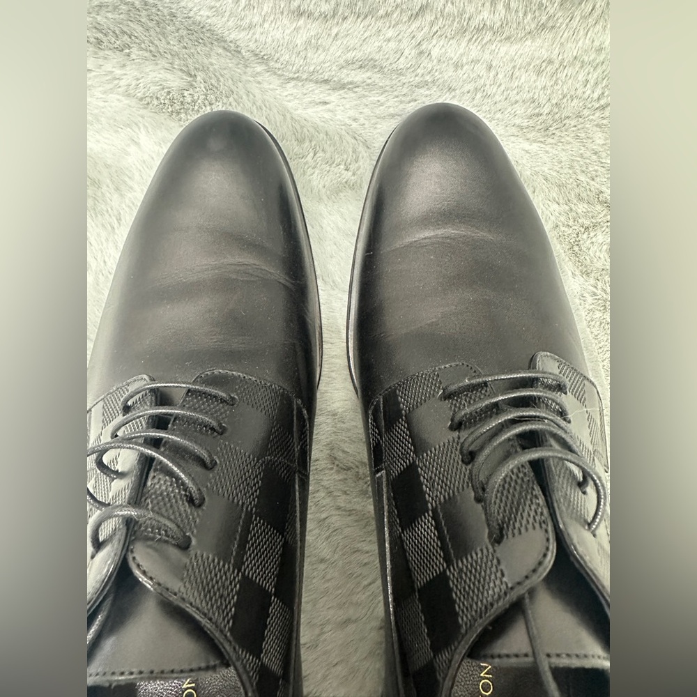 Louis Vuitton Derby Men's Black Leather Dress Shoes Size 6 1/2 - Picture 12 of 12